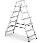 �chelle home 2x7 en aluminium, double face, 7 marches, capacit� 125 kg