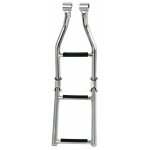 Echelle inox 3 marches pour plateforme - orangemarine - longueur 62 cm