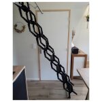 Matisre - echelle de meunier accordon pour mezzanine noire avec 2 main courantes - palco / a / n / ...