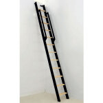 Echelle direct - echelle de meunier rabattable noire 8 marches - hauteur sol  sol 1. 99m - largeur 36cm ...