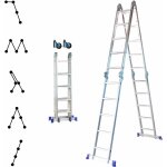 Echelle pliante articule stavalance4x5, 5, 7m, 20 marches, multifonction, ecarteur de mur, escabeau, ...