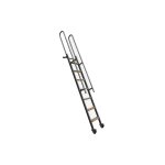 Matisre - echelle rabattable acier - marches mtal - hauteur  atteindre 2, 50m - rampes horizontales ...