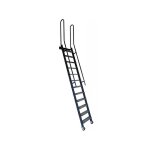 Matisre - echelle rabattable acier - marches mtal - hauteur  atteindre 2, 50m - rampes verticales ...