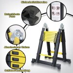 Einfeben - echelle tlescopique jusqu' 150 kg escabeau stable en aluminium multi - fonction 2, 5 m + ...