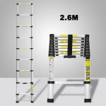 Echelle tlescopique jusqu' 150 kg escabeau stable en aluminium multi - fonction 2, 6 m