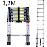 Echelle télescopique 3, 2m en aluminium bricolage extensible multi - fonction Echelle télescopique 3, 2m en aluminium bricolage extensible multi - fonction