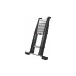 Echelle t�lescopique 3. 50m avec barre stabilisatrice - marches larges - 11 marches 80 mm - hauteur de ...