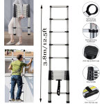 Dayplus - echelle t�lescopique 3. 8m echelle loft extensible, escabeau pliant antid�rapant