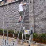 Echelle t�lescopique 5m de hauteur echelle pliante 150kg de charge max.