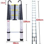 �chelles t�lescopiques 6, 2m avec crochets, 15 marches �chelle en aluminium, �chelle multifonctionnelle ...