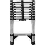 �chelle t�lescopique 9 marches appuy�e, pliante, antid�rapante - hauteur 2, 6 m