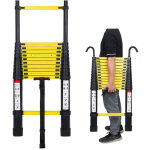 Echelle tlescopique alu escabeau escamotable echelle coulissante alu jusqu' 150 kg escabeau stable ...