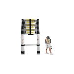 Chelle t�lescopique en aluminium de 3, 8 m - �chelle coulissante extensible - antid�rapante - �chelle ...