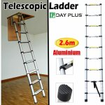 Echelle tlescopique en aluminium, longueur max. 2, 60 m echelle pliante  usage multiple, 9 marches, ...