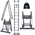 Chelle tlescopique extensible escabeau pliant ladderen en aluminium marchepieds escamotables capacit ...