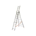 Echelle transformable 3x10 barreaux - longueur dploye 6, 22m - sol plat ou escalier - atl290 - 3