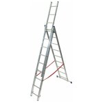 Echafaudages st�phanois - echelle universelle 3 plans adaptable aux escaliers 3 x 9 marches
