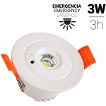 �clairage de secours 3w spot encastrable - autonomie de 3h - - blanc