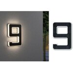 Paulmann 79850 eclairage solaire pour num�ro de maison 0. 20 w blanc chaud noir