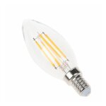 Blanc chaud - ampoule filament led transparent - e14 - ba35 - 4 w - smd epistar - ecolife lighting�