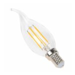 Blanc neutre - ampoule filament led flamme transparent - e14 - ba35 - 4 w - smd epistar - ecolife lighting� ...