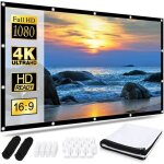 �cran de projection 120  16:9 hd 4k pliable anti - plis �cran de projecteur portable pour cin�ma maison ...