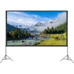cran de projection mophorn avec support, cran de cinma extrieur 150 pouces 16:9 4k hd, sans plis ...