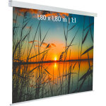 Ecran de projection motoris� 1, 80 x 1, 80m - format 1:1 - toile blanche