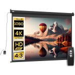 Ecran de projection motorisé home - cinéma format 4:3 100 pouces 203l x 152h cm noir Ecran de projection motorisé home - cinéma format 4:3 100 pouces 203l x 152h cm noir