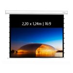 Ecran de projection motoris� tensionn� 2, 20 x 1, 24m - format 16:9 - wi - fi - carter blanc