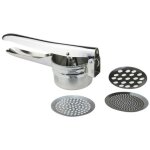 Ecrase pur�e en acier inoxydable, presse l�gumes avec 3 disques interchangeables, broyeur pour pommes ...