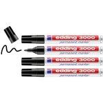 4 - 3000 - 4 - 1001 marqueur permanent noir rsiste  l'eau: oui - edding