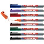 4 - 361 - 8 - s2999 set de marqueurs pour tableau blanc noir, rouge, bleu, vert, orange, marron, violet ...