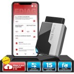 Ediag elite obd2 diagnostic fran�ais, valise diagnostic auto avec test actif, 15 + r�initialisations, ...