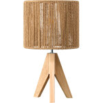 Edishine lampe de chevet en bois, e27 douille, tr�pied vintage, ampoule incluse, 36 x 20 x 20 cm, lampe ...