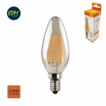 Edm - bougie  filament led ampoule en verre vintage e14 4, 5w 400lm 2000k lumire chaude 3, 5x9, 8cm ...