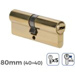 Edm - cylindre de porte 80mm (40 + 40mm) largeur de came r15 5 cls de scurit inclus