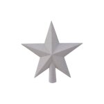 Edm - etoile de couleur blanche pour arbre de noel. 19x4, 2x19cm