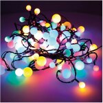 Guirlande lumineuse led ''cherry'' ampoules de 3 tailles 14m 120 led multi - couleur ext�rieur.