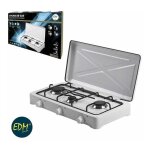 Edm - rechaud cuisiniere à gaz emaille 3 feux 60x33x12cm Edm - rechaud cuisiniere à gaz emaille 3 feux 60x33x12cm