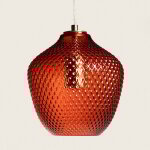 Efectoled - suspension métal et verre oradea rouge Efectoled - suspension métal et verre oradea rouge