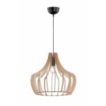 Eglo - suspension bois 1xe27 bell bandes bois naturel 44 cm trio lighting