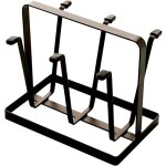 Égouttoir à bouteilles, support en métal pour 6 tasses, crochets de protection en silicone, antidérapant, ... Égouttoir à bouteilles, support en métal pour 6 tasses, crochets de protection en silicone, antidérapant, ...