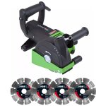 Eibenstock - rainureuse emf150. 1 + kit + 4 disques diamant 150 / 22, 3