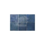 Eiffel art construction - carrelage mur effet zellige bejmat bleu 13, 2x13, 2 cm artisan colonial blue(vendu ...