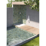 Eiffel art construction - carrelage extrieur piscine carr bleu gris brillant 15x15 cm spa&pools celadon ...