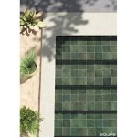 Eiffel art construction - carrelage extrieur piscine carr vert brillant 15x15 cm spa&pools moss green ...