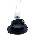 Kit collerette spot encastrable �86mm (noir) + ampoule gu10 5, 4w - blanc froid