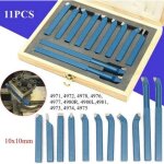 Einemgeld - 11 pi�ces outils de tour de tour � pointe de carbure, ensemble d'embouts d'outils de coupe ...