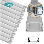 10x1m profil aluminium led angle anodis diffuseur laiteux pour ruban bande led couvercle blanc opaque ...